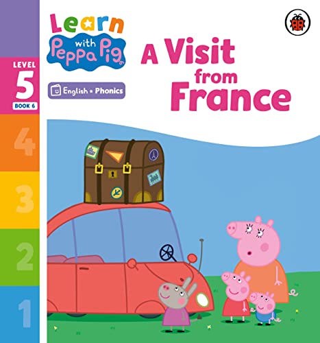 Children's phonics book cover featuring Peppa Pig characters and a French theme.