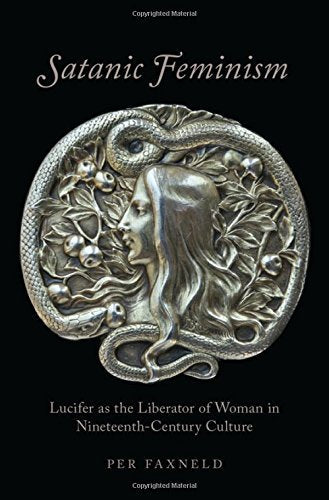 Book cover: āSatanic Feminismā with a silver relief of a womanās profile.