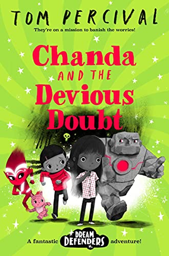 Book cover: children with fantastical creatures against a green, star-filled background.