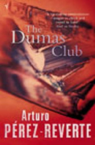 Book cover of The Dumas Club by Arturo Pérez-Reverte featuring a red dragon illustration.