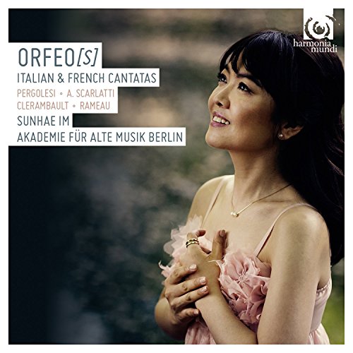 CD cover featuring a young woman in a pink dress, with text "Orfeo(s)".