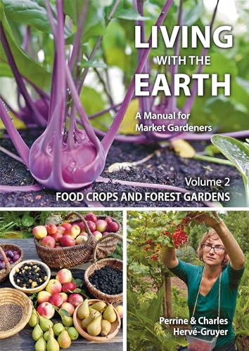 Book cover showing purple kohlrabi, baskets of fruit, and a woman harvesting red currants.