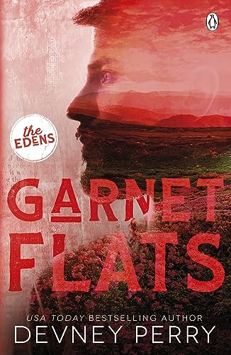 Book cover featuring a man's profile silhouette overlaid with a red landscape and text.