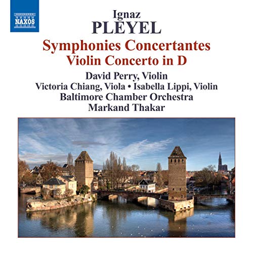 CD cover for Pleyel’s “Symphonies Concertantes” with a bridge and towers image.