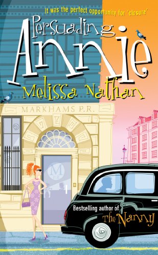 Book cover: "Persuading Annie" with illustration of a woman and taxi.