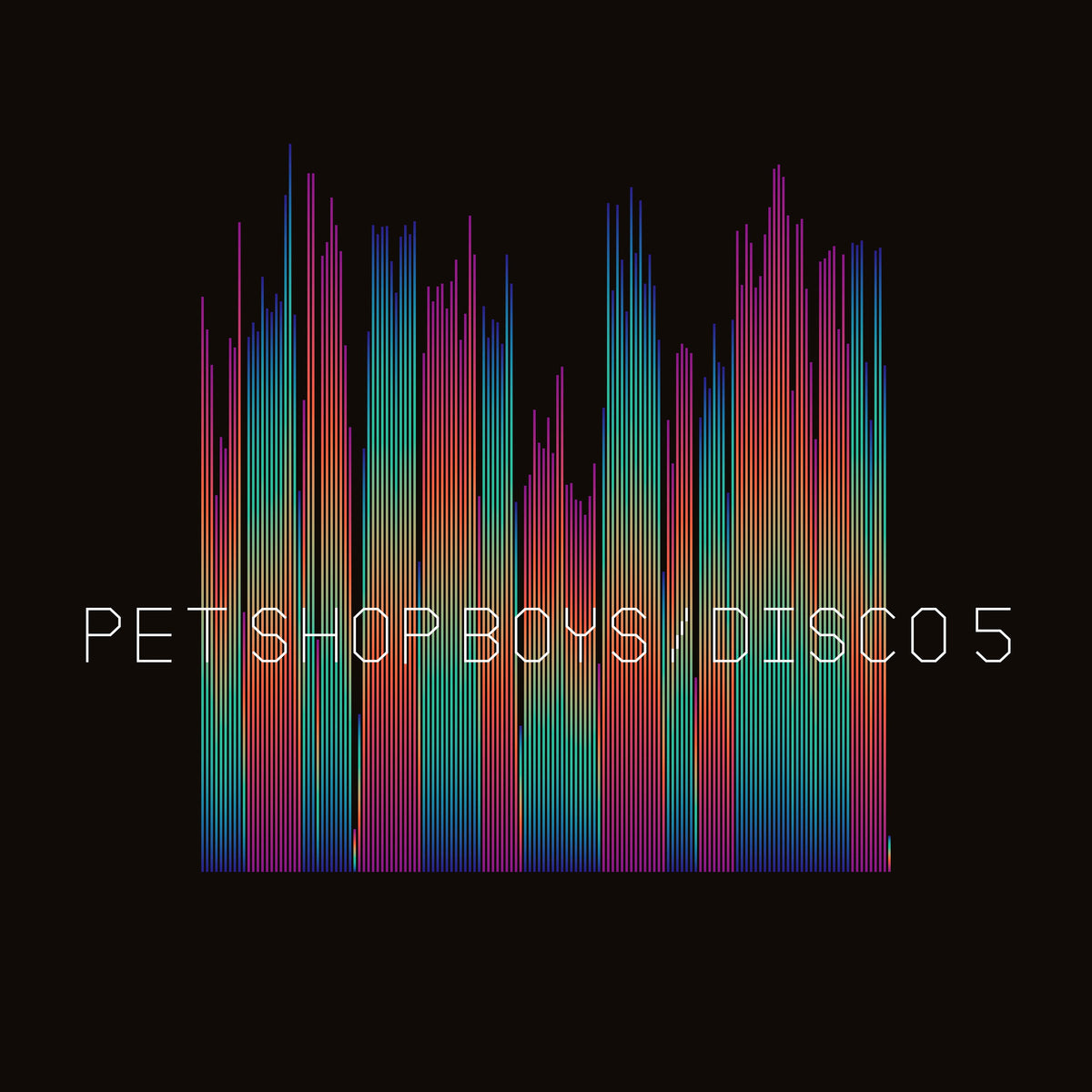 Pet Shop Boys Disco 5 vinyl album cover with colorful equalizer graphic.