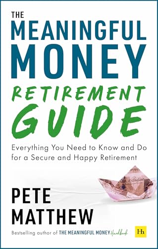 Book cover: "The Meaningful Money Retirement Guide" with a paper boat.