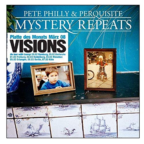 CD cover: "Mystery Repeats" by Pete Philly & Perquisite, featuring framed photos.