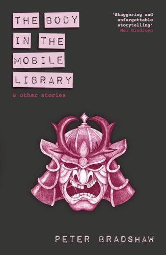 Book cover: “The Body in the Mobile Library” with a samurai mask.