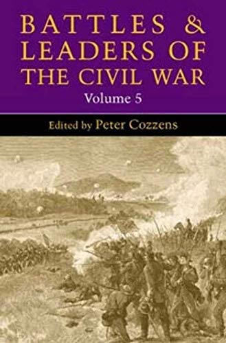 Book cover: “Battles & Leaders of the Civil War, Volume 5” with battle scene.