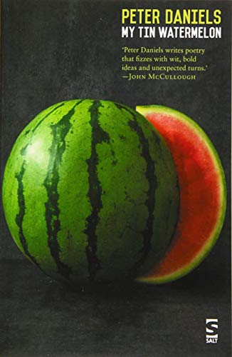 Poetry book cover featuring a watermelon, titled “My Tin Watermelon.”