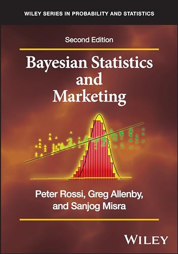 Book cover: “Bayesian Statistics and Marketing,” second edition, with graph.