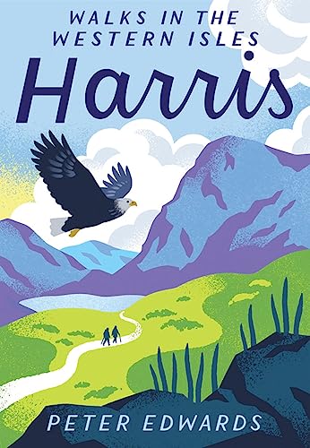 Book cover: “Harris” with mountains, a bird, and walking figures.