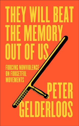 Book cover with yellow text on an orange background featuring a black police baton.