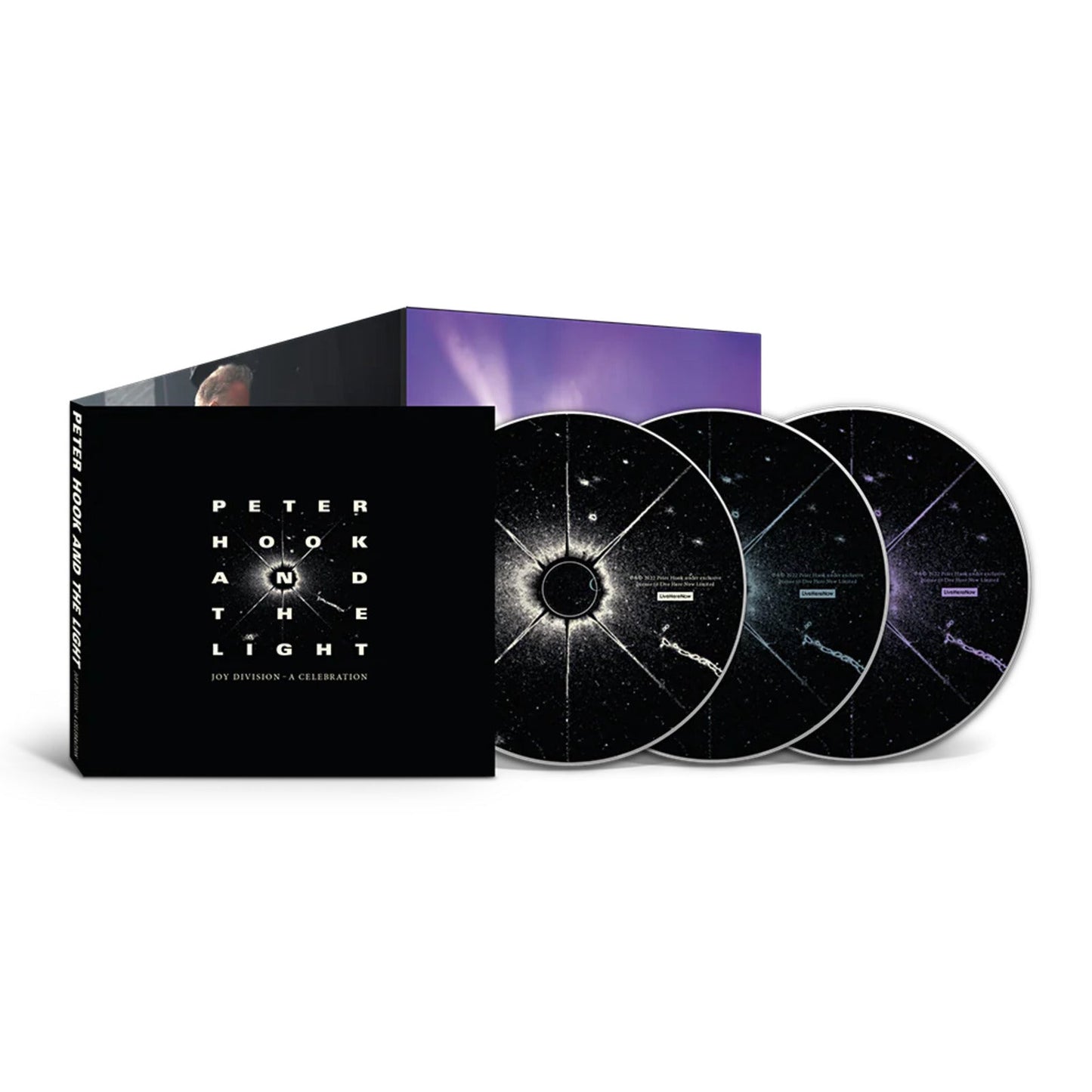 Peter Hook and The Light CD set with black cover and three illustrated discs.