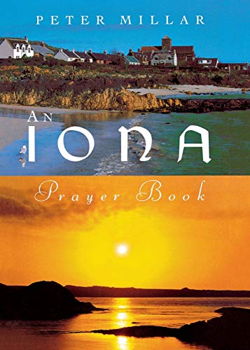 Book cover with coastal scenery and title "An Iona Prayer Book.