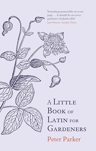 Book cover with a botanical line drawing of a flower and title text.