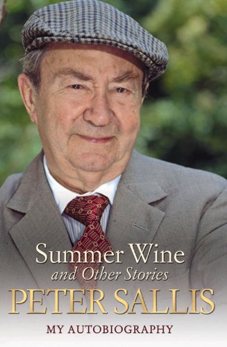 "Book cover featuring Peter Sallis wearing a grey suit, red tie, and newsboy cap."