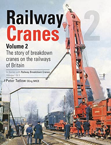 Book cover showing a red railway crane and workers on tracks with a train.