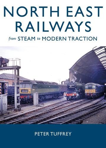 Book cover depicting vintage and modern trains at a railway station.