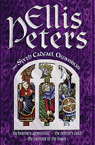Book cover for "The Sixth Cadfael Omnibus" with medieval illustrations.