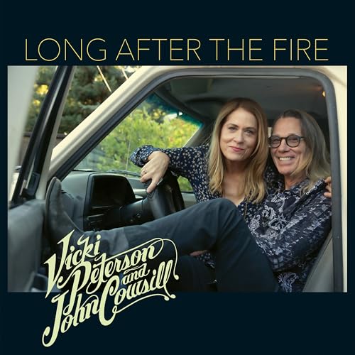 CD cover: Vicki Peterson and John Cowsill inside a car.