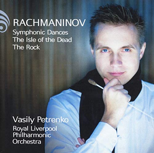 CD cover featuring conductor Vasily Petrenko holding a baton against a wood-paneled background.