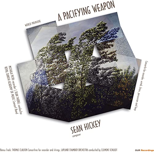 Album cover featuring a geometric collage of trees with text A Pacifying Weapon.