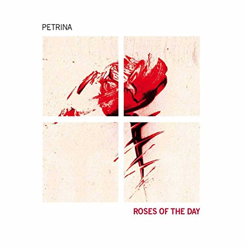 CD cover with a divided image of red roses on a beige background.