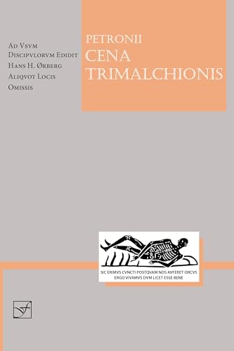 Book cover: “Petronius Cena Trimalchionis” with skeletal reclining figure.