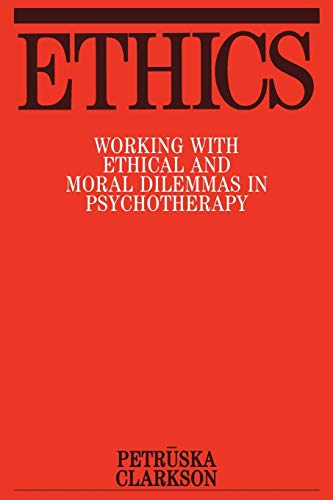 Red book cover with white text: "Ethics" and author "Petruska Clarkson".