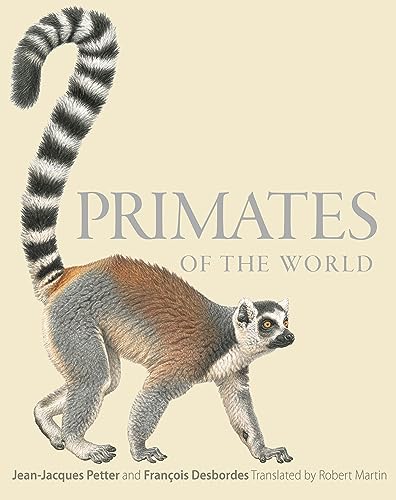 Book cover featuring a ring-tailed lemur and the title "Primates of the World".