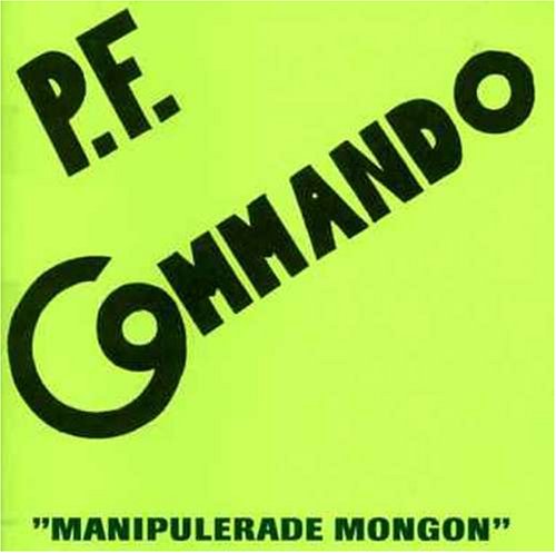 Bright green CD cover with bold black text: "P.F. Commando" and title.