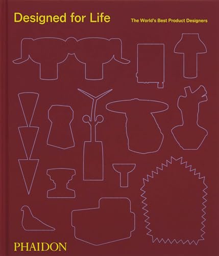 Red book cover with white line drawings of everyday objects.