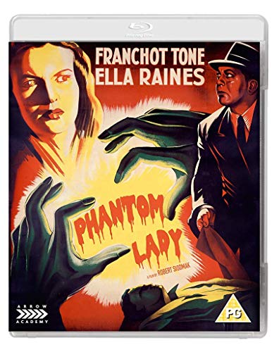 Blu-ray cover for Phantom Lady featuring stylized illustrations of a man and a woman.