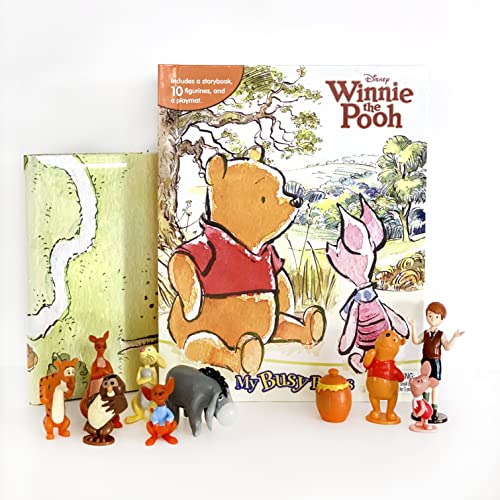 Winnie the Pooh My Busy Books set with storybook, playmat, and ten character figurines.
