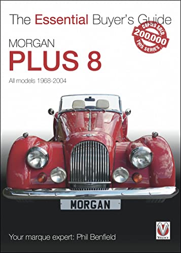 Red Morgan Plus 8 sports car on cover of a buyer’s guide.