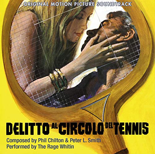 CD cover: couple embracing near a tennis racket, yellow background.