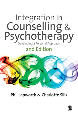 Book cover: “Integration in Counselling & Psychotherapy” with colorful abstract swirl.