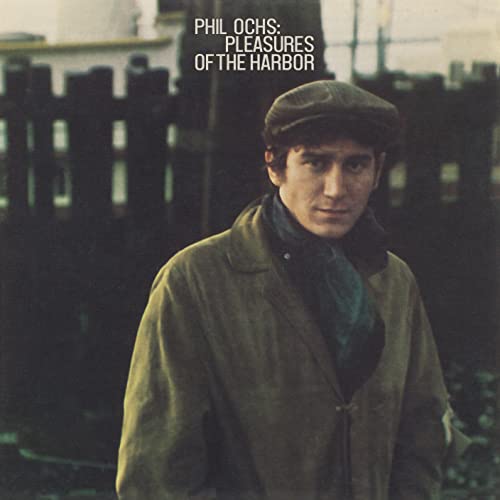 Phil Ochs album cover: portrait of a man in a cap, harbor background.