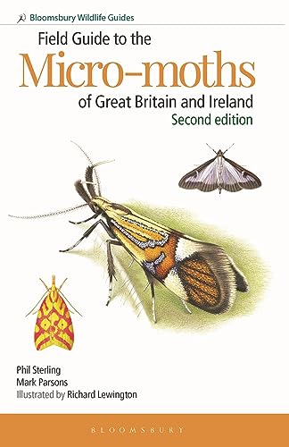 Book cover titled Field Guide to the Micro-moths featuring illustrations of three different moths.