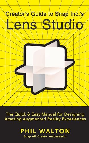 Yellow book cover with an open book icon and text about Lens Studio.