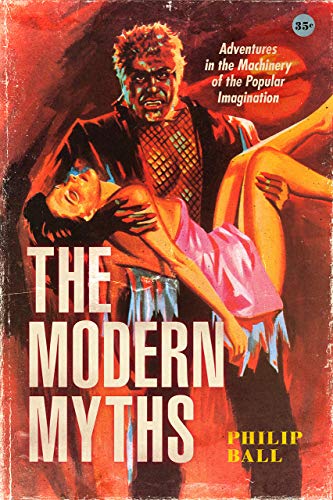 Vintage book cover depicts a monster holding a distressed woman.