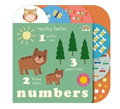 Children’s book cover with numbers, animals, and textured elements.