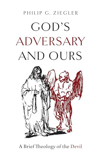 Book cover with sketched images of Jesus and a winged devil figure.