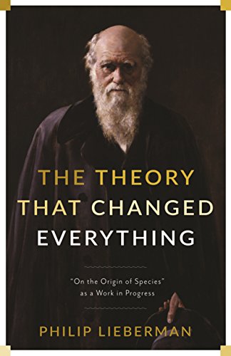 Book cover featuring Charles Darwin and title “The Theory That Changed Everything.”