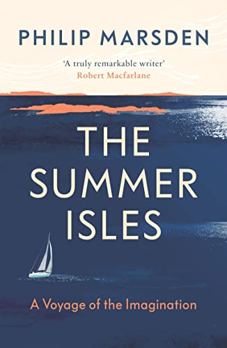 Book cover for The Summer Isles by Philip Marsden featuring a sailboat on water.