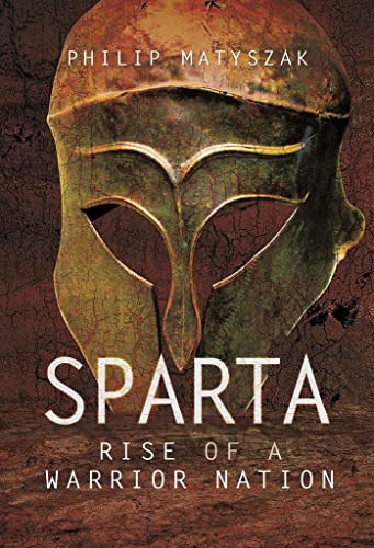 Book cover featuring a bronze Spartan helmet and the title "Sparta.