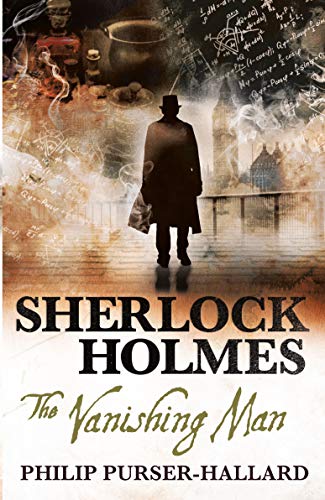 Book cover: Sherlock Holmes - The Vanishing Man, silhouette of a man.