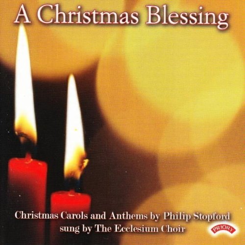 CD cover: burning candles, text “A Christmas Blessing”, and choir details.